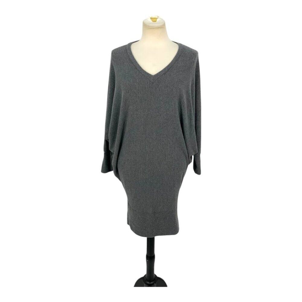 Go Couture Dolman Batwing Sleeve Knit Midi Dress Gray Size Medium NWOT $45 MSRP